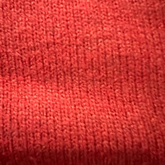 INDUSTRY orange viscose blend V-neck knit sweater size S - Picture 5 of 7